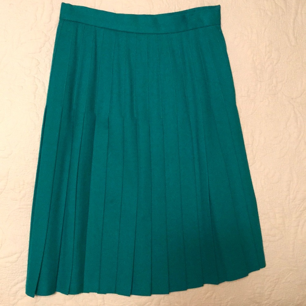 Pleated Wool Skirt